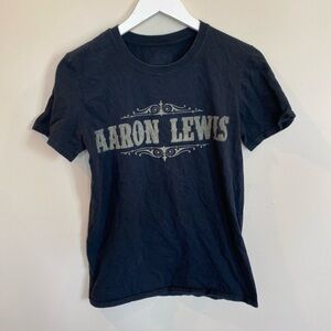 Aaron Lewis T-shirt Womens Small Black With Lyrics